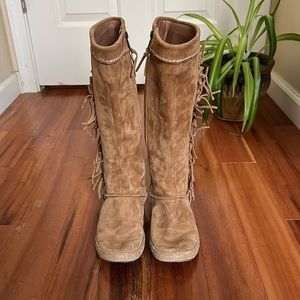 UGG suede moccasin boots, size 7